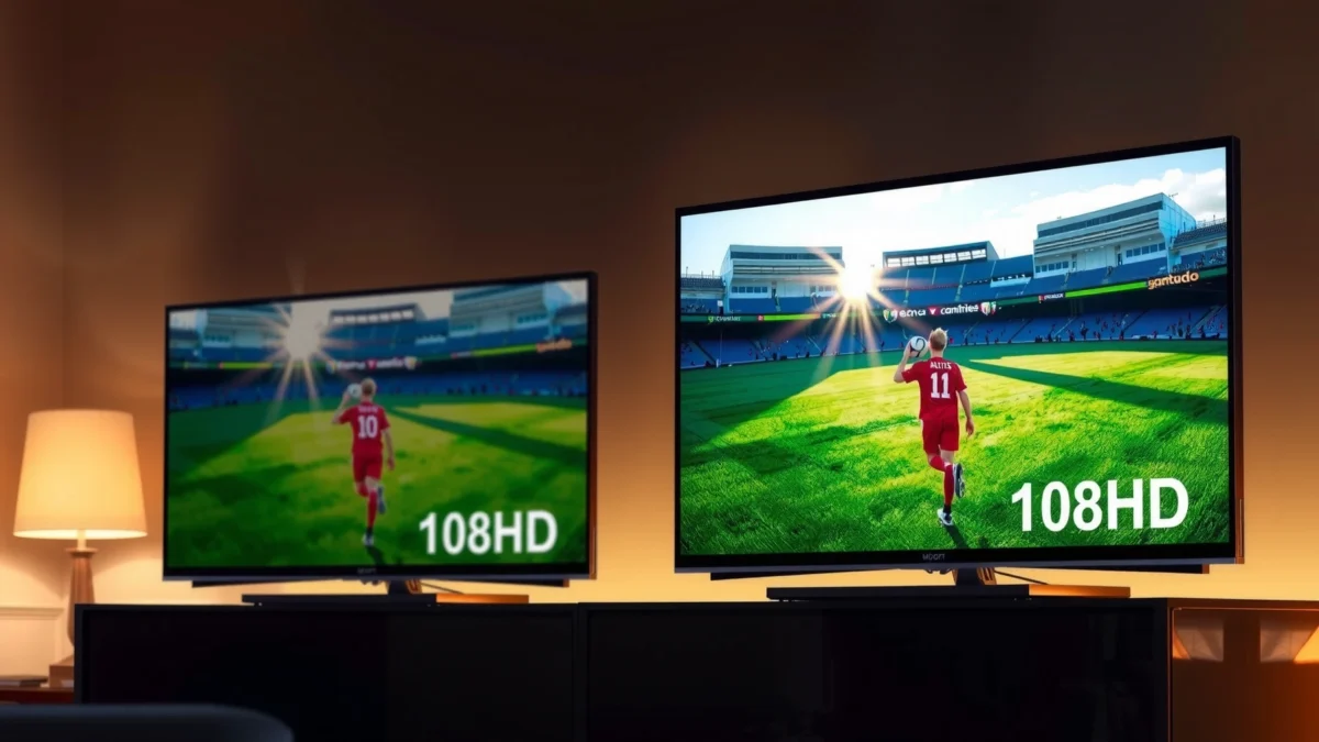 Comparison of UHD and 1080p TVs highlighting key differences and features.