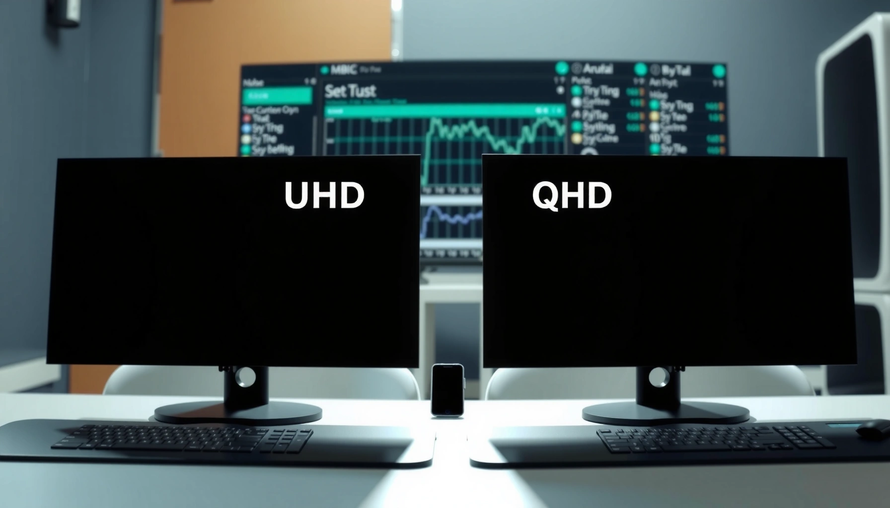 Comparison of UHD and QHD resolutions for better screen choice in displays.