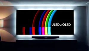 Visual comparison of ULED and QLED TVs highlighting key differences.