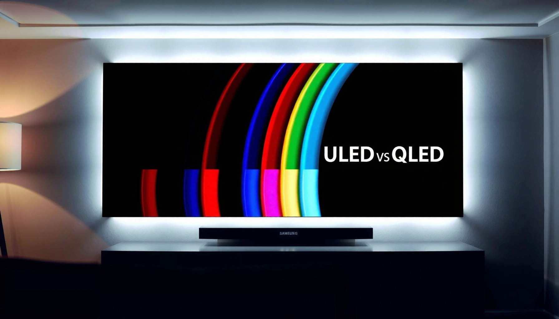 Visual comparison of ULED and QLED TVs highlighting key differences.