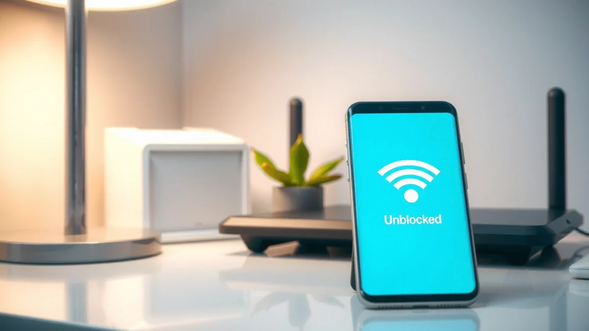 Step-by-step guide on how to unblock a device from Wi-Fi connection issues.