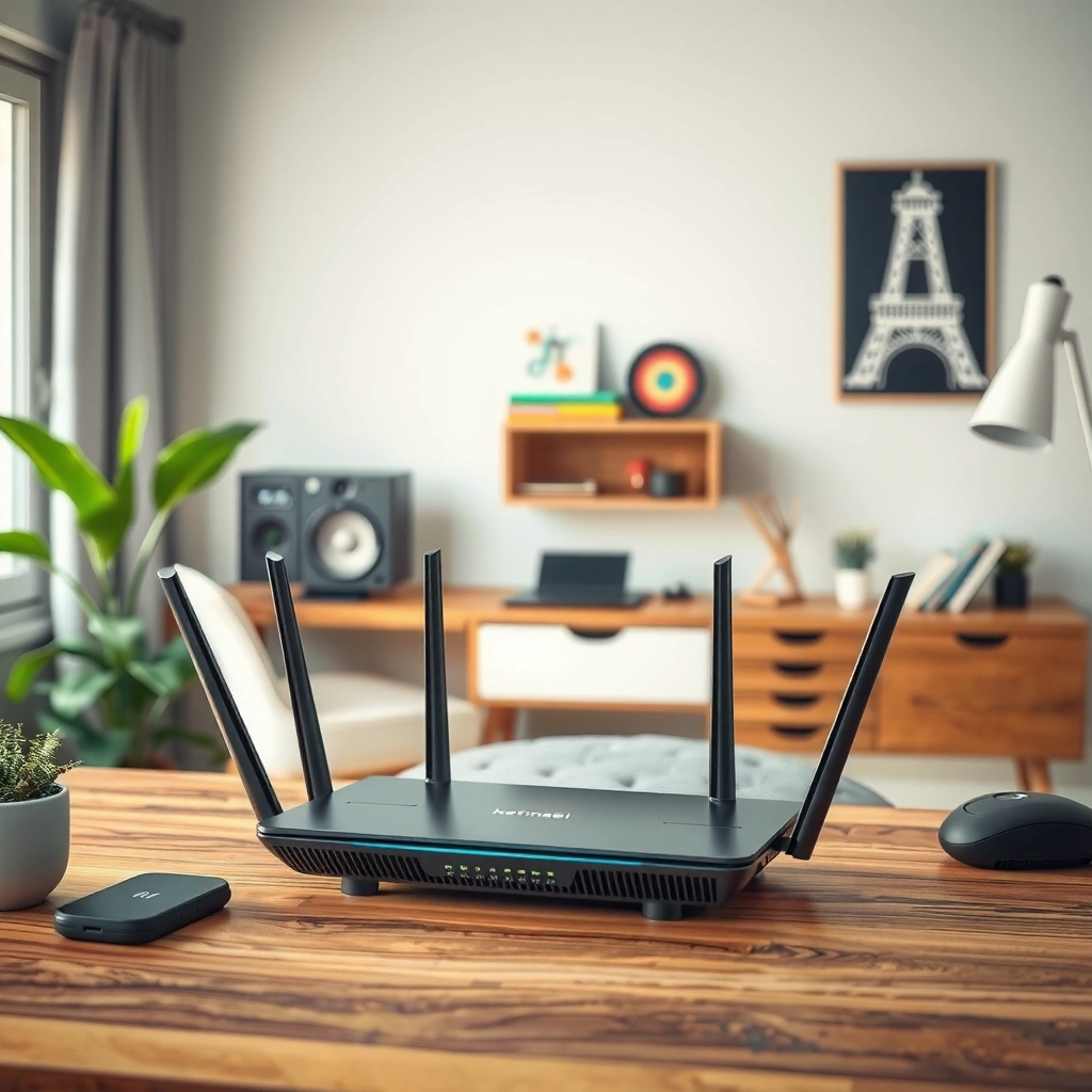 Unboxing a new router and checking compatibility with existing devices.
