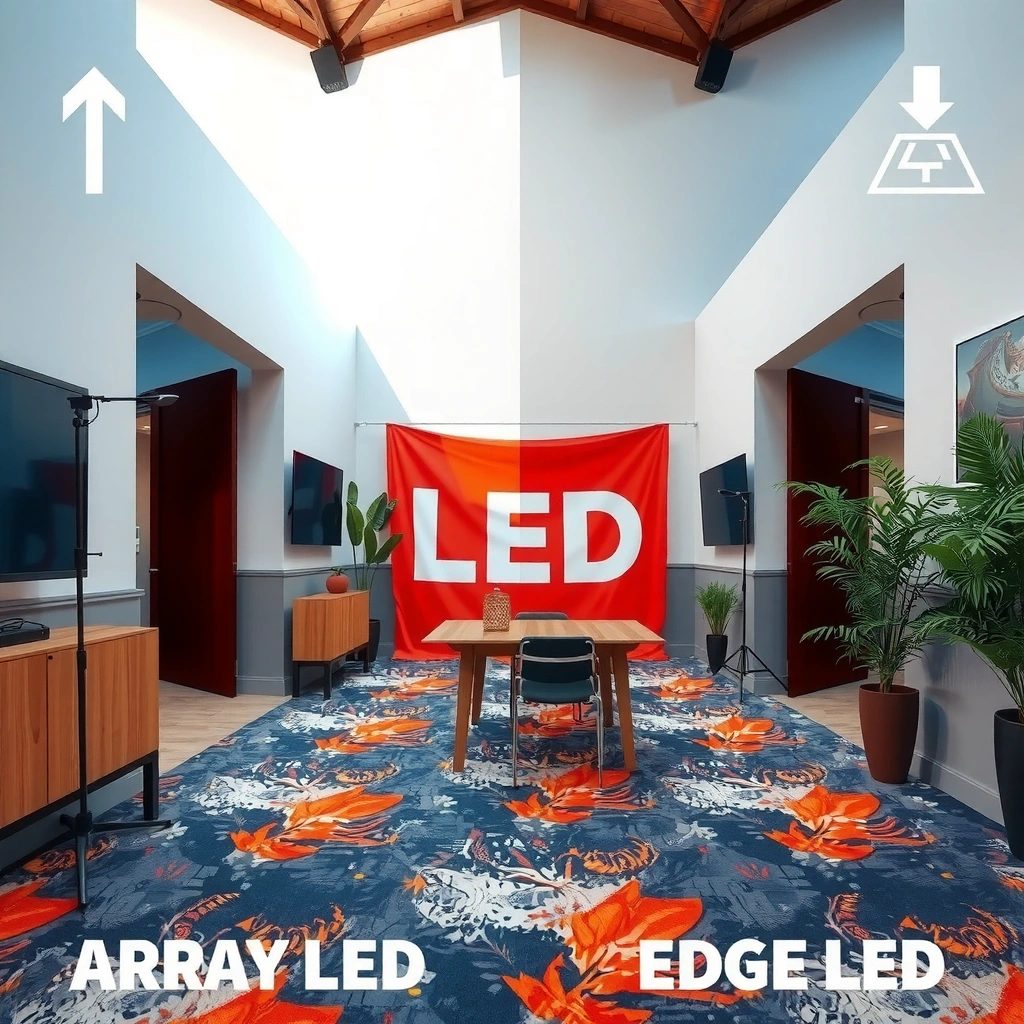 Illustration explaining what Full Array LED means in TV technology