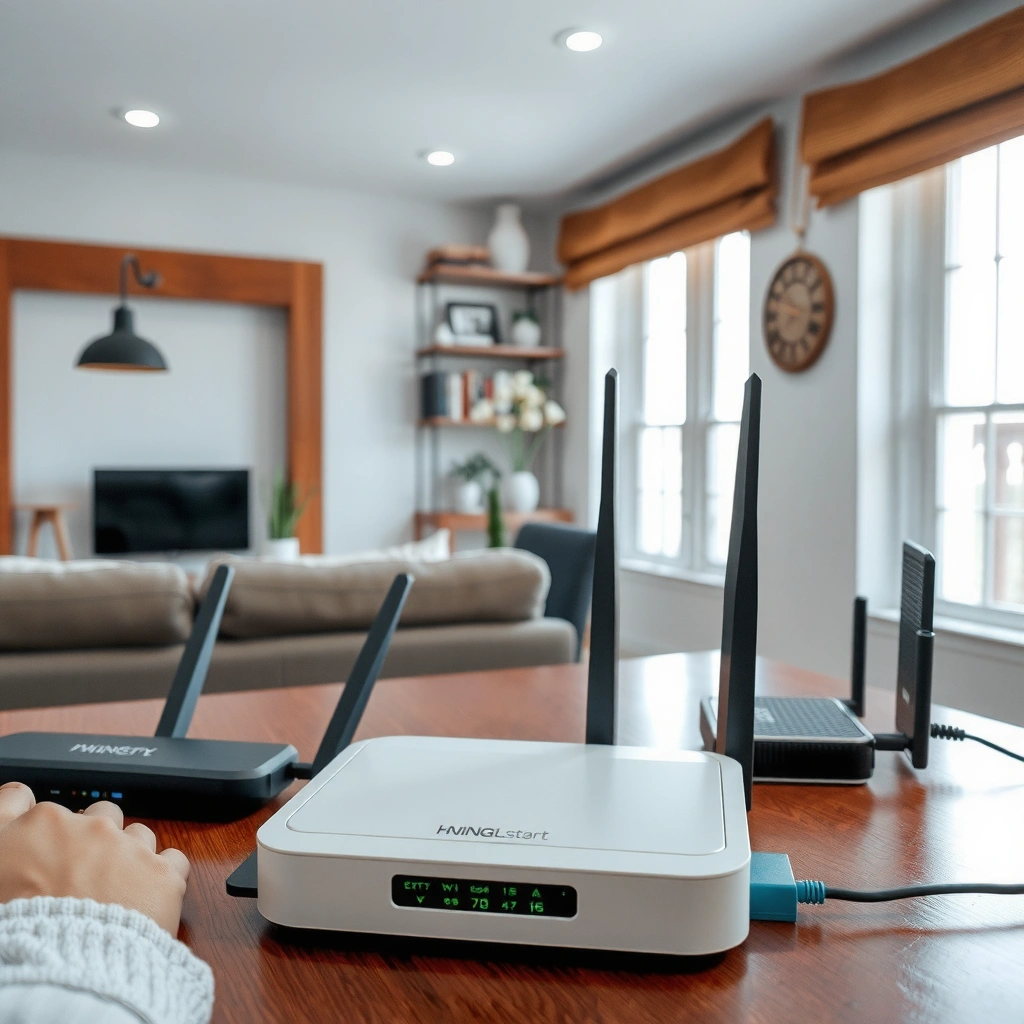 Illustration explaining the functions of home modems and routers in a network setup