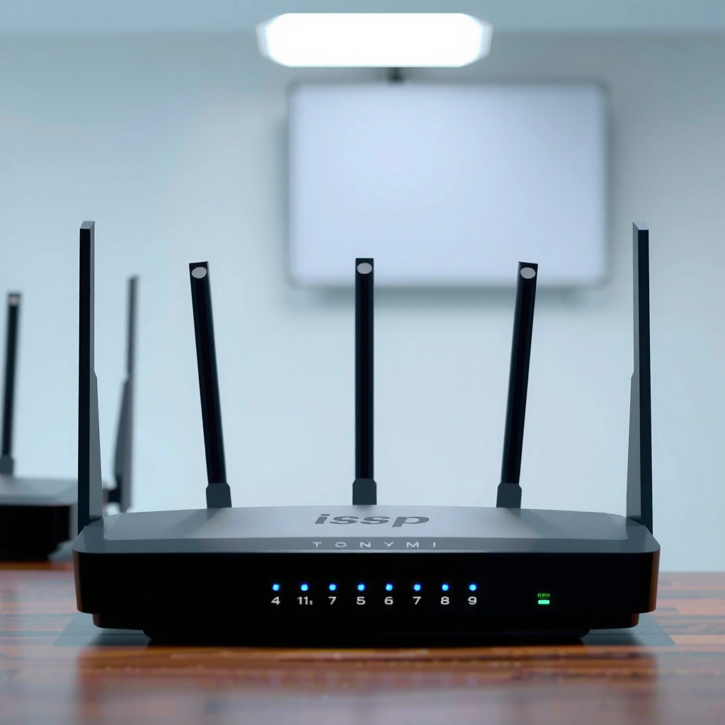 Diagram explaining the key functions of an ISP router in network connectivity