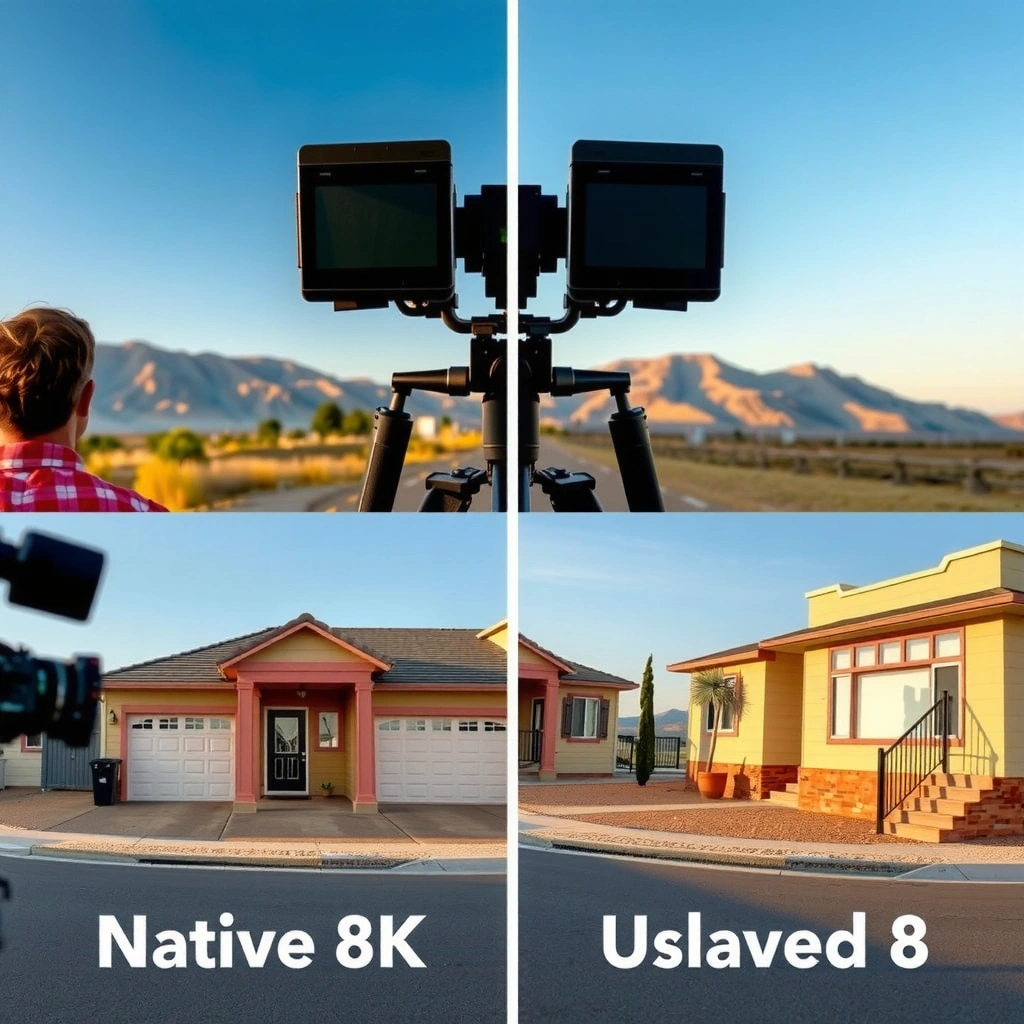 Illustration explaining native 8K resolution and its significance in display technology.