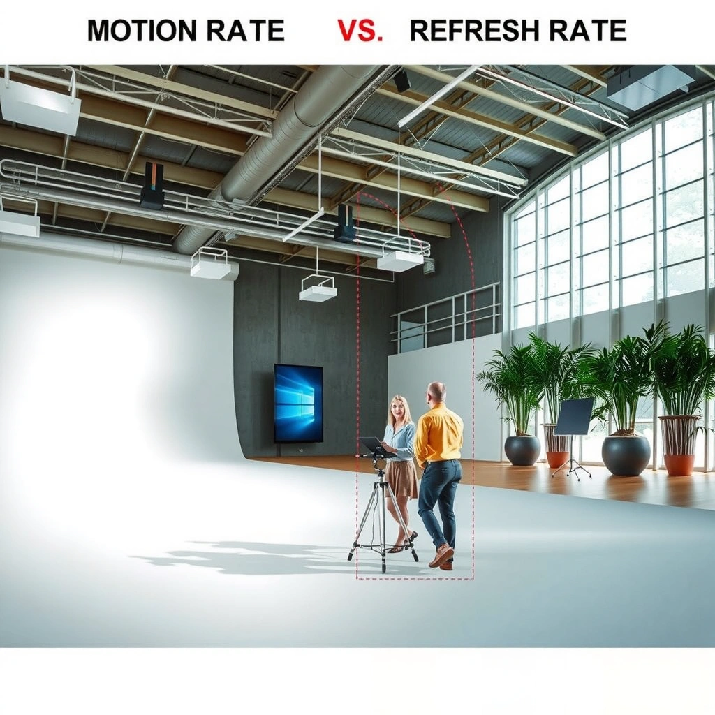 Illustration explaining refresh rate in hertz (Hz) for smooth video playback