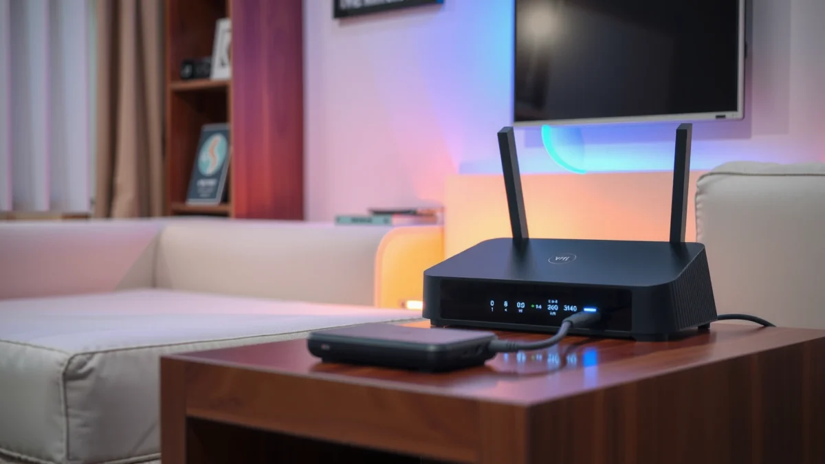 Illustration explaining what a router does, its functions, benefits, and how it works.