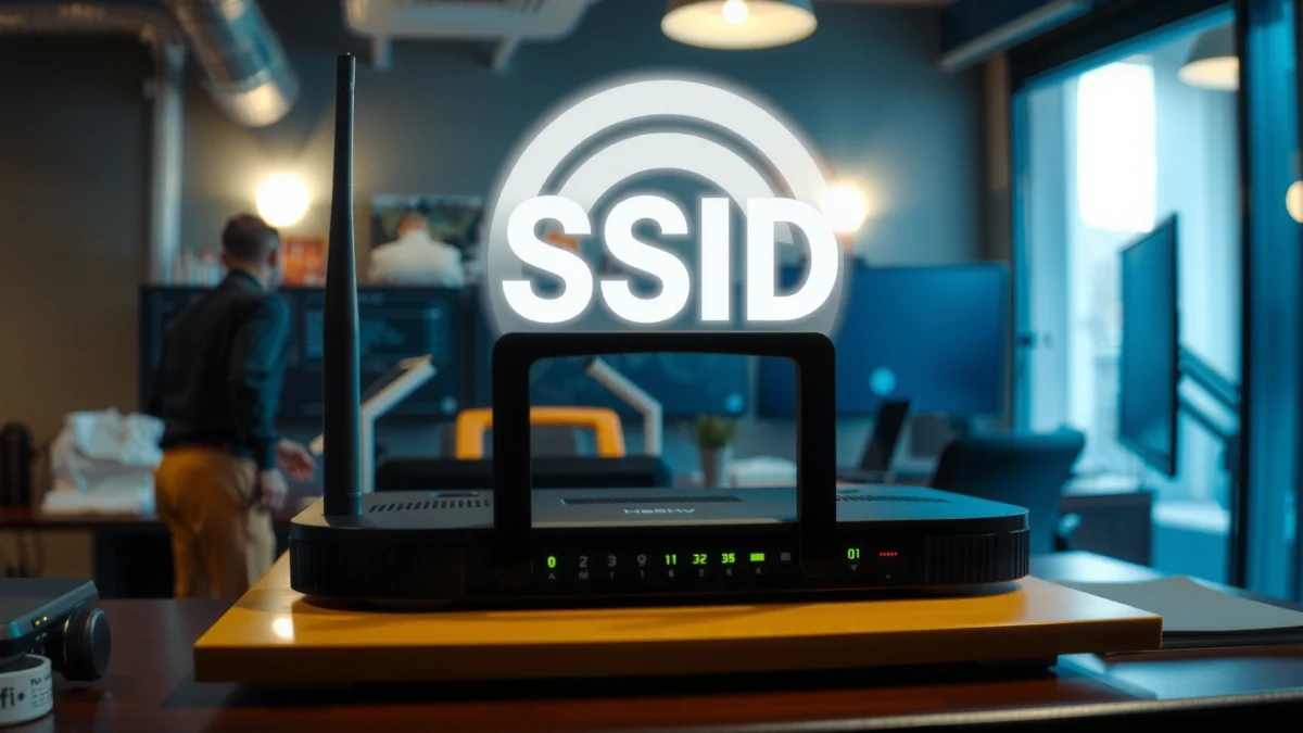 Illustration explaining SSID, its definition, meaning, and how it works in wireless networks.
