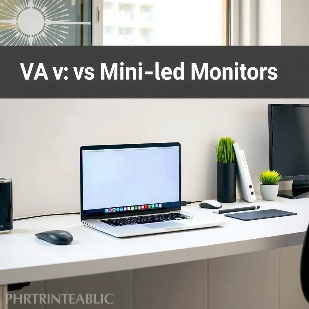 Comparison of VA and Mini-LED monitor technologies highlighting key differences.