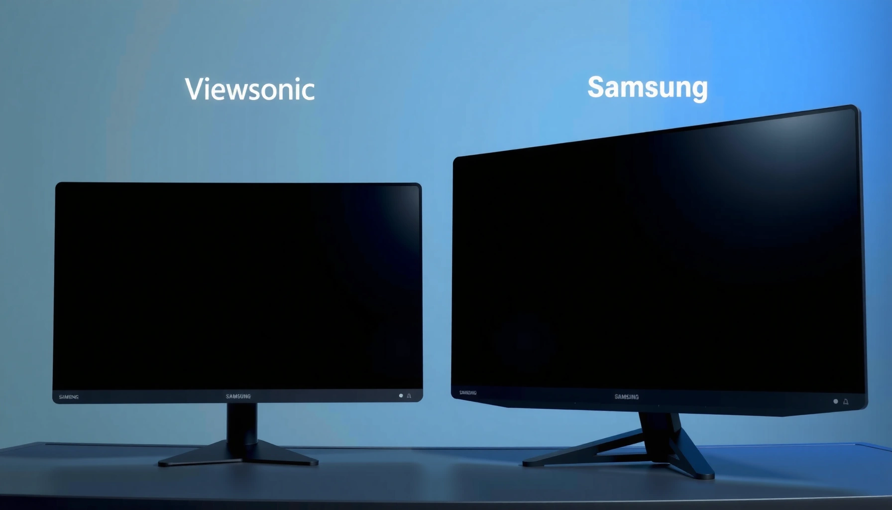 Comparison of ViewSonic and Samsung monitors for choosing the best display option.