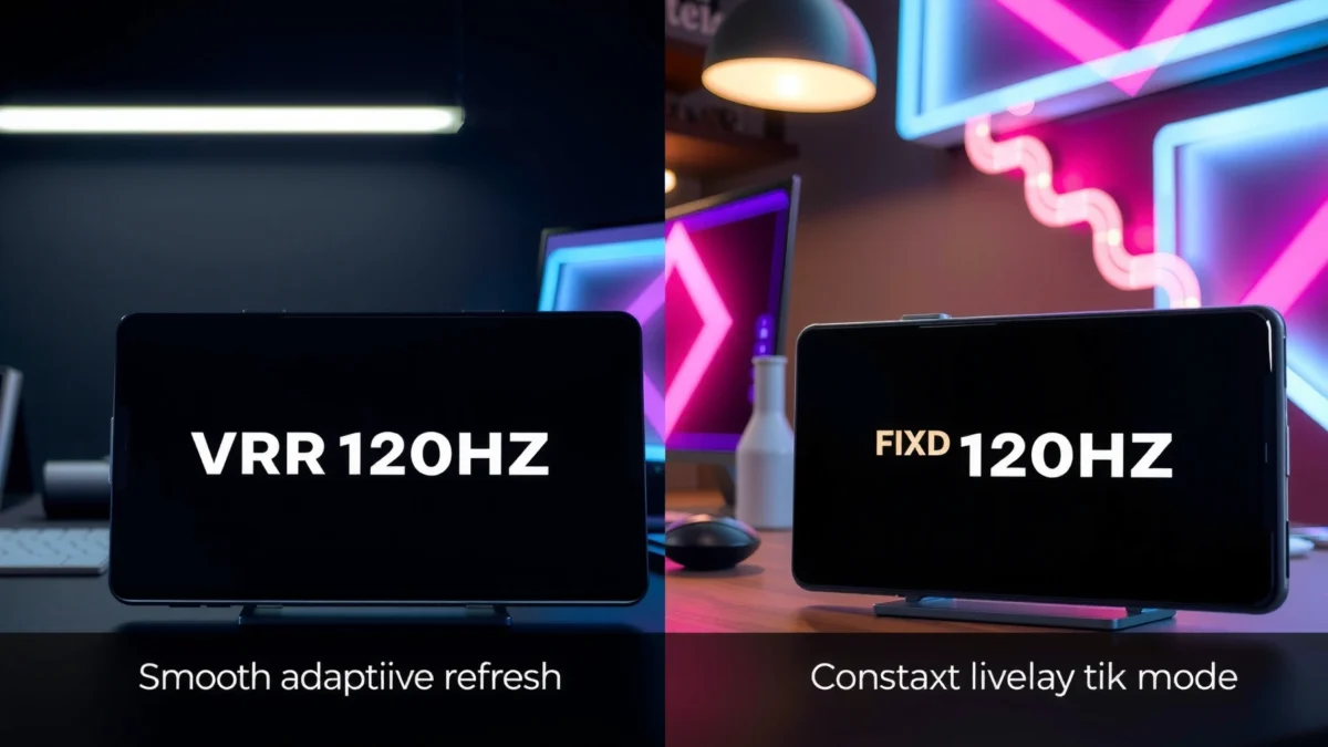 Comparison of VRR 120Hz and Fixed 120Hz refresh rates in gaming technology
