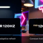 Comparison of VRR 120Hz and Fixed 120Hz refresh rates in gaming technology