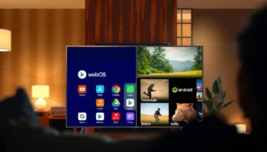 A comparison of webOS and Android TV highlighting key differences for users deciding between the two platforms.