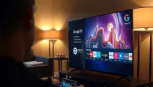 Comparison of webOS and Google TV smart TV platforms, highlighting features and user experience.