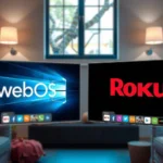 Comparison of webOS and Roku OS highlighting key differences and pros for users to choose from.
