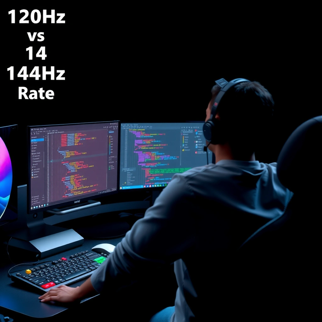Comparison of 120Hz and 144Hz refresh rates for programming tasks