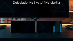 Comparison of 120Hz and 144Hz motion clarity in gaming and video performance.