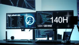 Comparison of 120Hz and 144Hz refresh rates for programming performance.