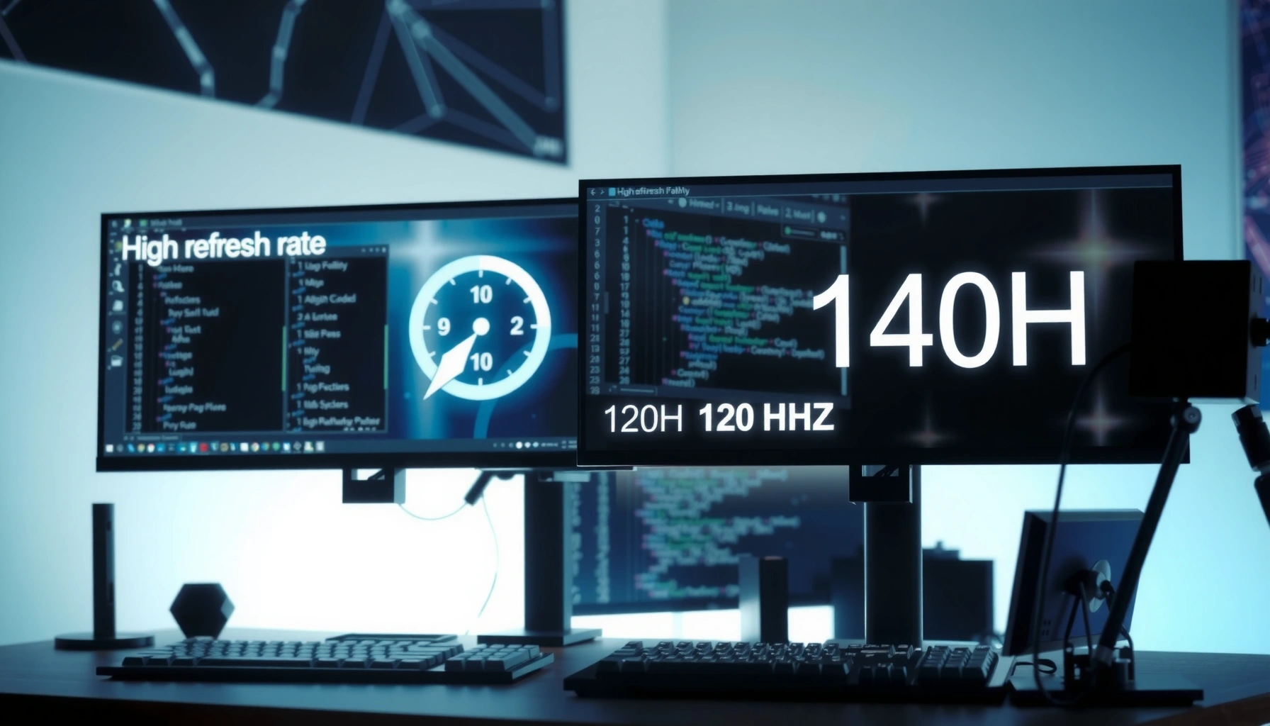 Comparison of 120Hz and 144Hz refresh rates for programming performance.