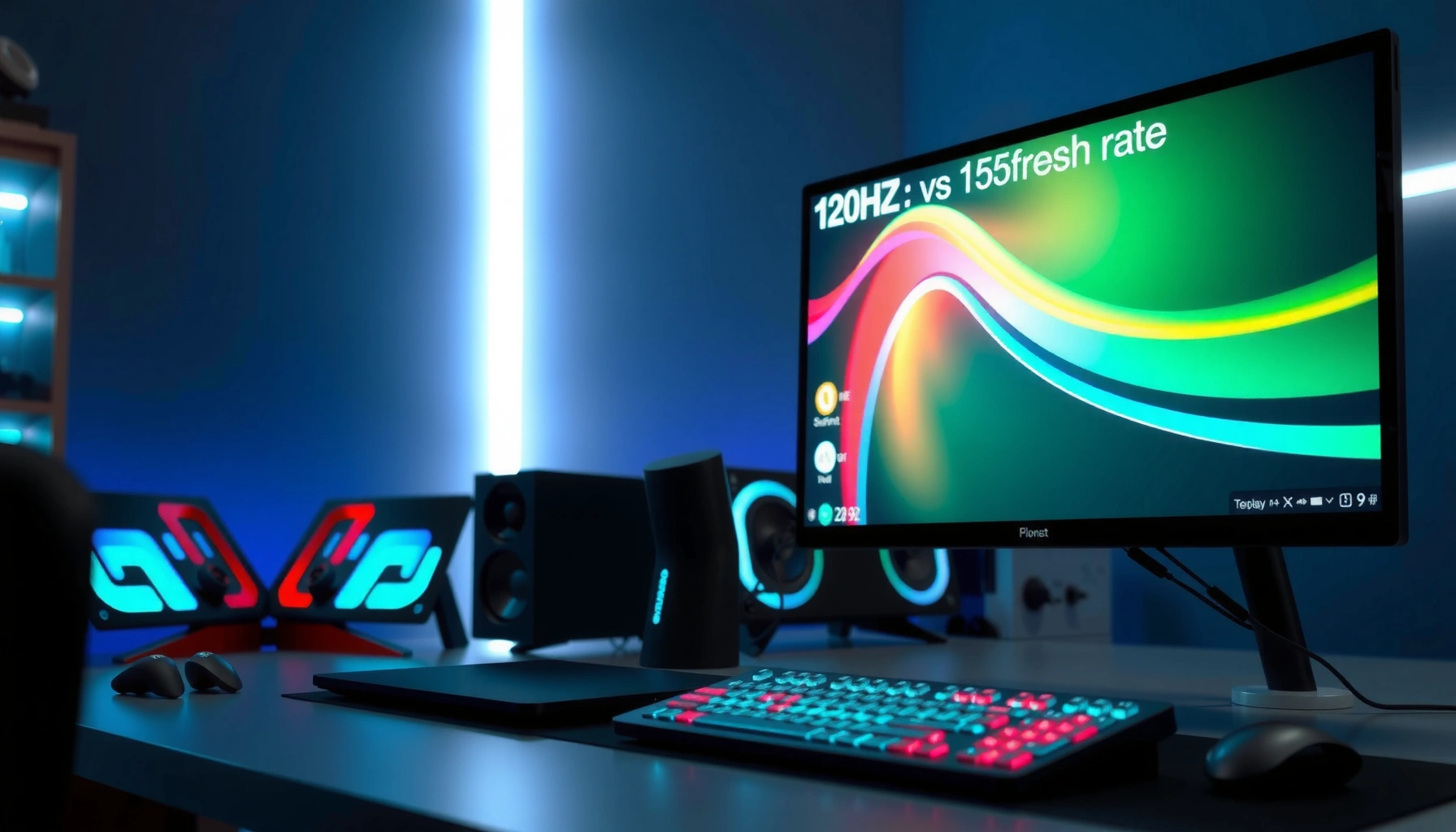 Comparison of 120Hz and 165Hz monitors highlighting refresh rate differences.