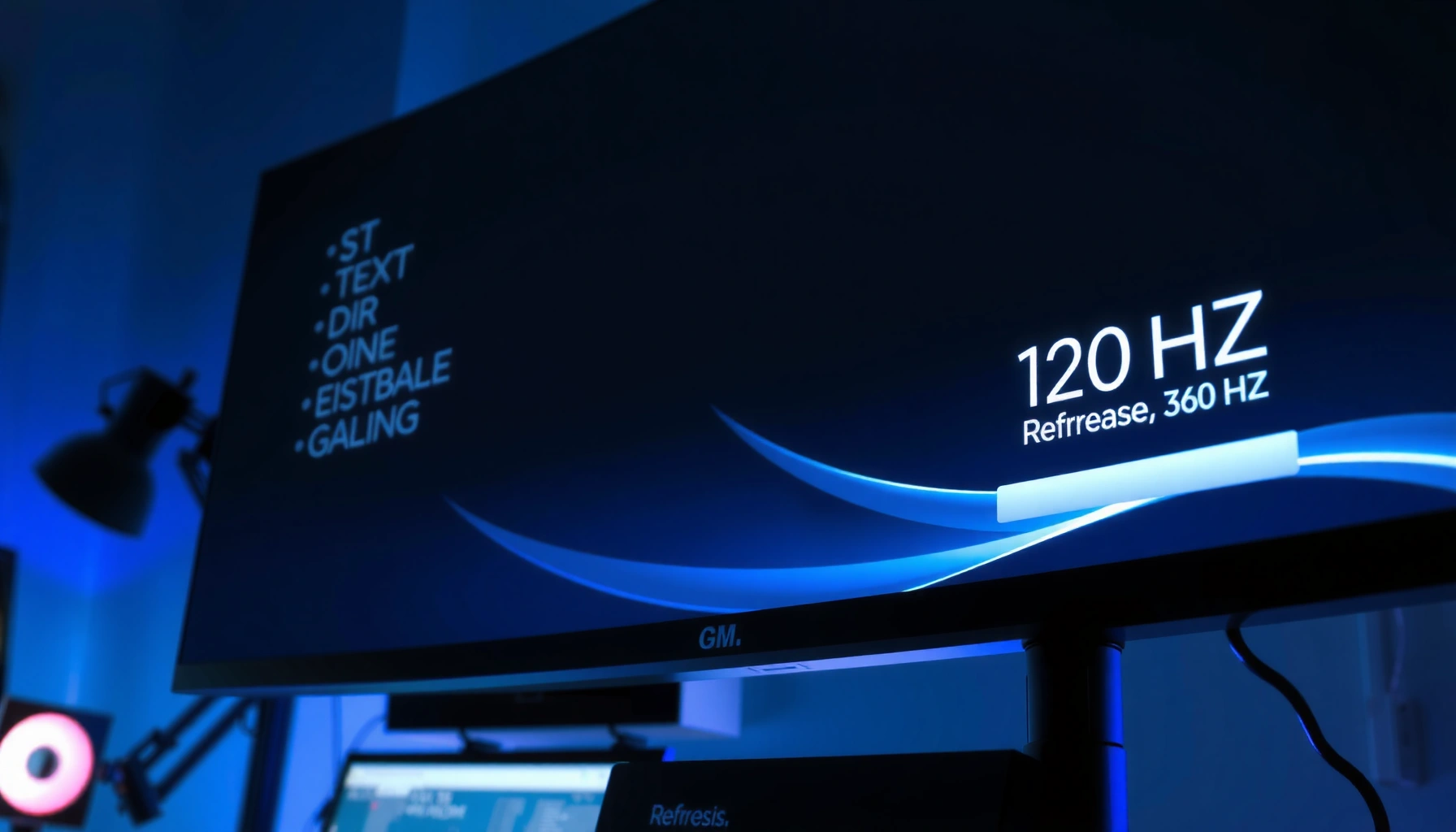 Comparison of 120Hz and 360Hz monitors highlighting refresh rate differences