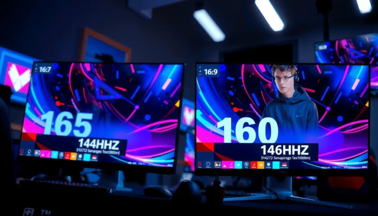 Comparison of 144Hz and 165Hz refresh rates for esports gaming performance