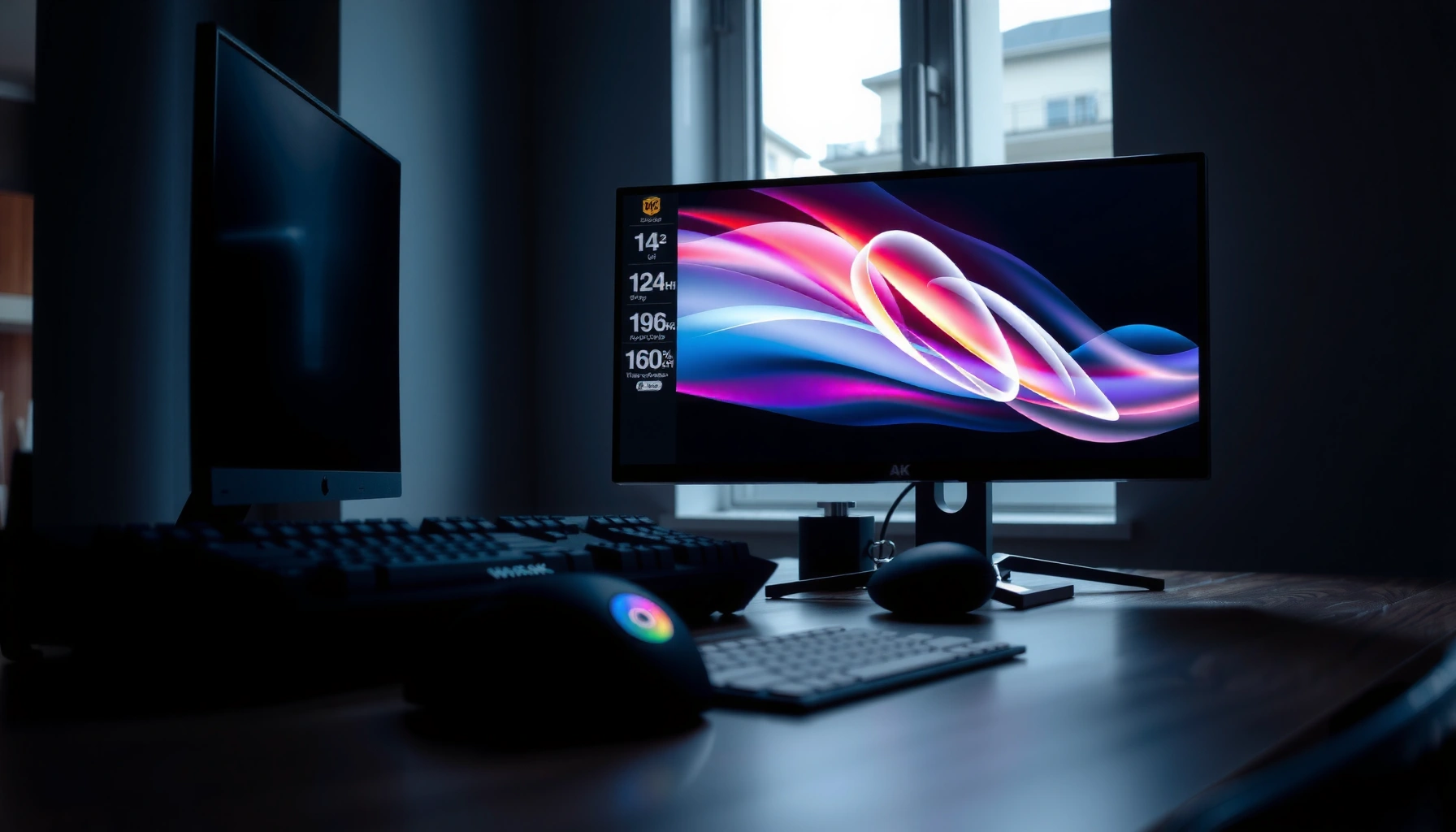 Side-by-side comparison of 144Hz and 180Hz monitors showcasing refresh rate differences.