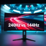 Comparison of 144Hz and 240Hz motion clarity in gaming and video performance.