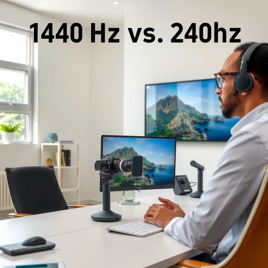 Visual comparison of 144Hz and 240Hz VRR differences in gaming performance