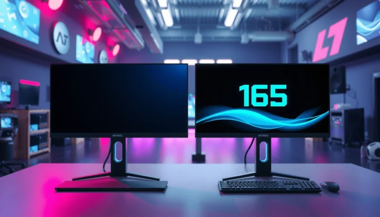 Comparison of 165Hz and 180Hz refresh rates for esports gaming performance