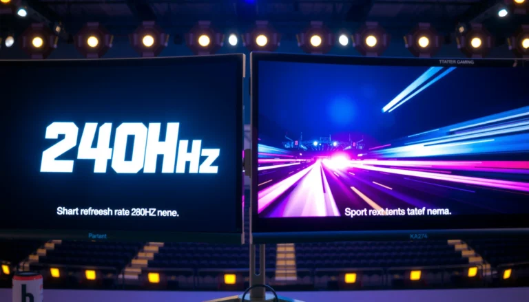 Comparison of 240Hz and 280Hz refresh rates for esports gaming performance.