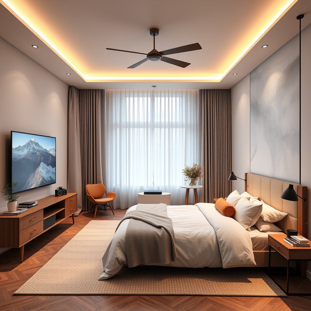 Comparison of 32-inch and 43-inch TVs for bedroom viewing distance