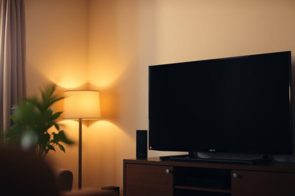 Comparison of 32-inch and 43-inch TVs in a small room setting for better fit.