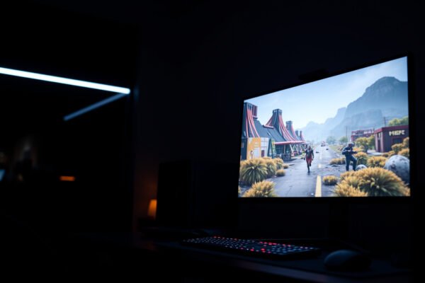 Comparison of 43-inch and 50-inch screens for gaming, highlighting size differences and suitability.