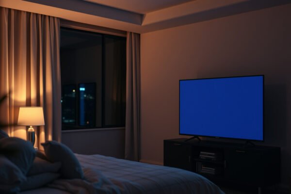 Comparison of 43-inch and 50-inch TVs for bedroom use, highlighting size differences.