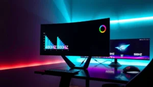 Comparison of 480Hz and 500Hz monitors highlighting refresh rate differences.