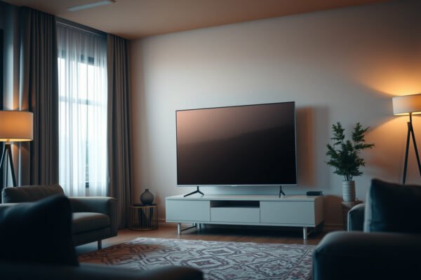Comparison of 50-inch and 55-inch TVs in a medium room setting for optimal viewing.