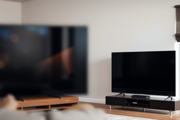 Comparison of 55-inch and 65-inch TVs in a small room setting for better fitting options.