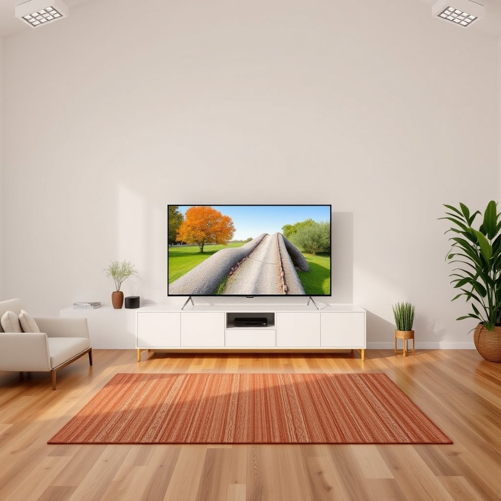 Comparison of 60-inch and 55-inch TVs showing size difference for room fitting