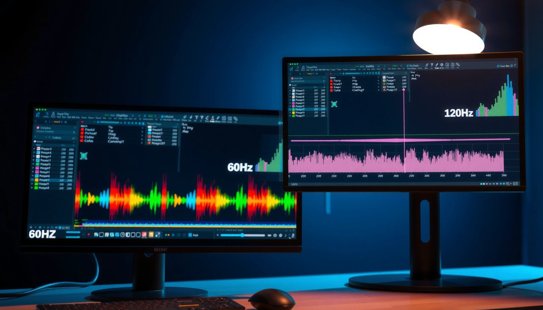 Comparison of 60Hz and 120Hz refresh rates for photo editing effectiveness.