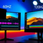 Comparison of 60Hz and 120Hz refresh rates for video editing performance.