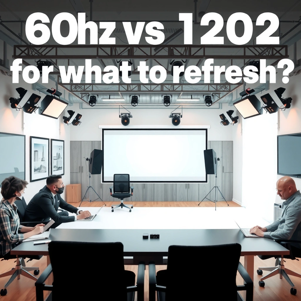 Comparison of 60Hz and 120Hz refresh rates during photo editing tasks.