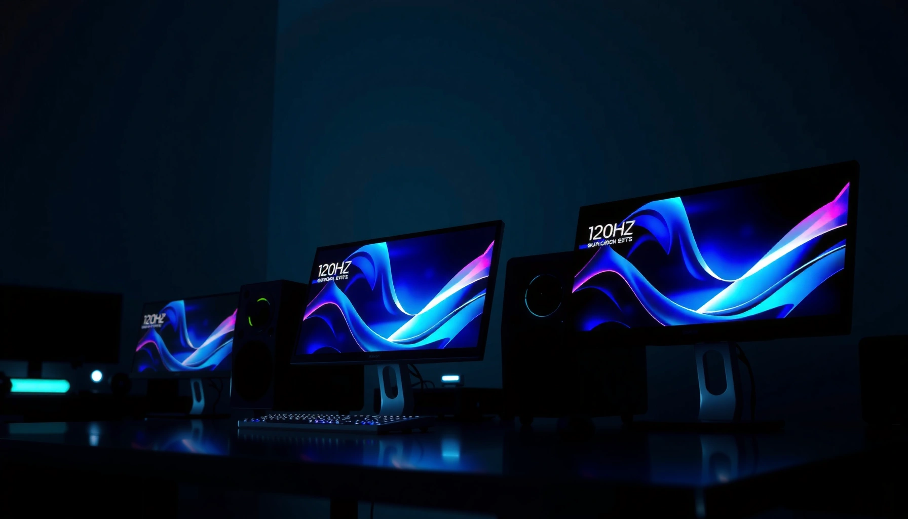 Comparison of 60Hz and 120Hz monitors highlighting refresh rate differences.