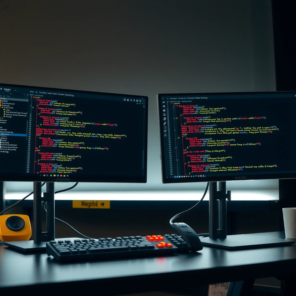 Comparison of 60Hz and 144Hz refresh rates while coding on a computer screen.