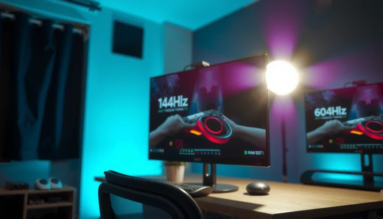 A side-by-side comparison of 60Hz and 144Hz monitors highlighting their differences in refresh rates.