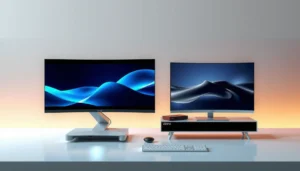 Comparison of 60Hz and 240Hz monitors showing refresh rate differences for gamers and professionals.