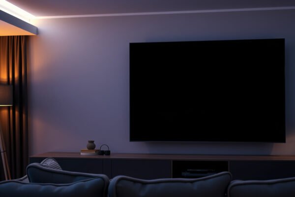 Comparison of 65-inch and 75-inch TVs for large rooms, showcasing their size differences.