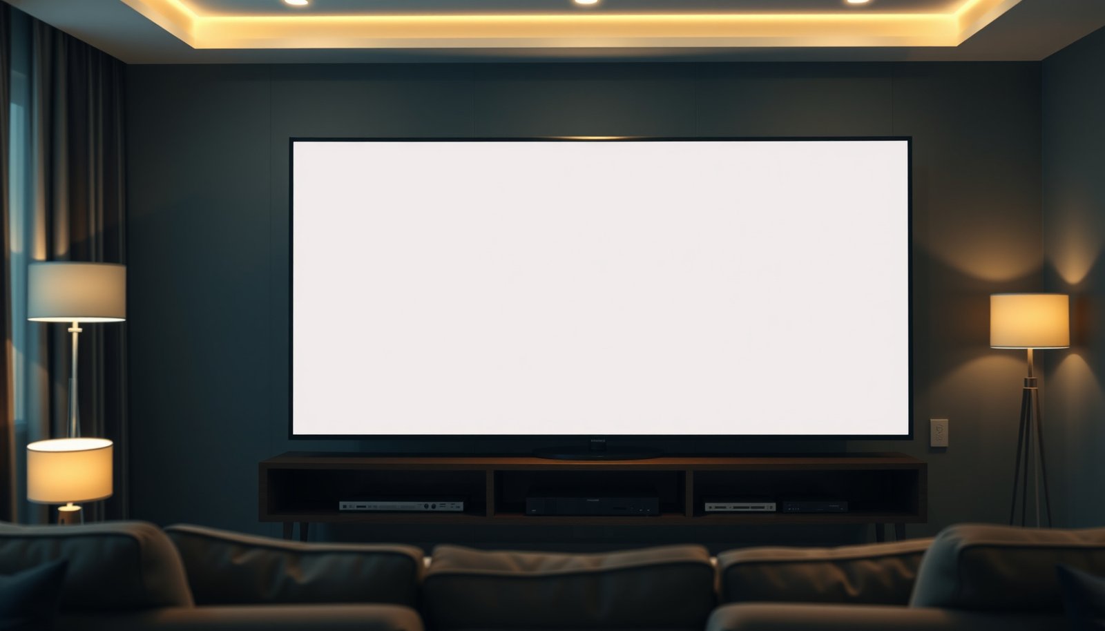 Comparison of 65-inch and 75-inch TVs for home theater setups, showcasing size differences.