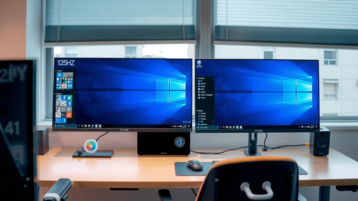 Comparison of 75Hz and 100Hz monitors for office work productivity